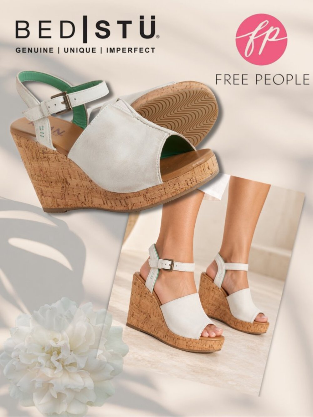 NEW NIB Free People ROAN BY BED STU Deduction Wedges LEATHER Women Sandals SZ 11